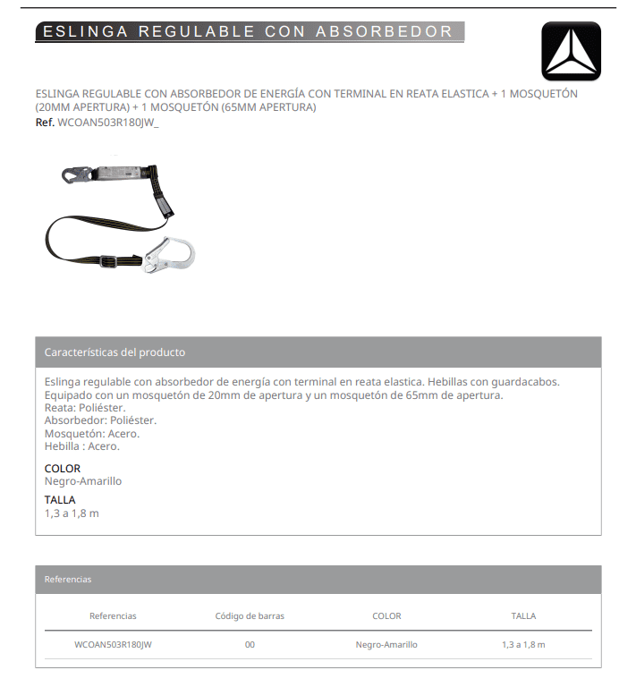 ESLINGA ABSORVEDOR DELT